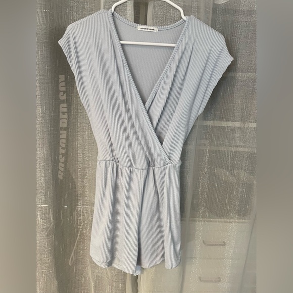 Light Blue Sleeveless Romper - Picture 1 of 2